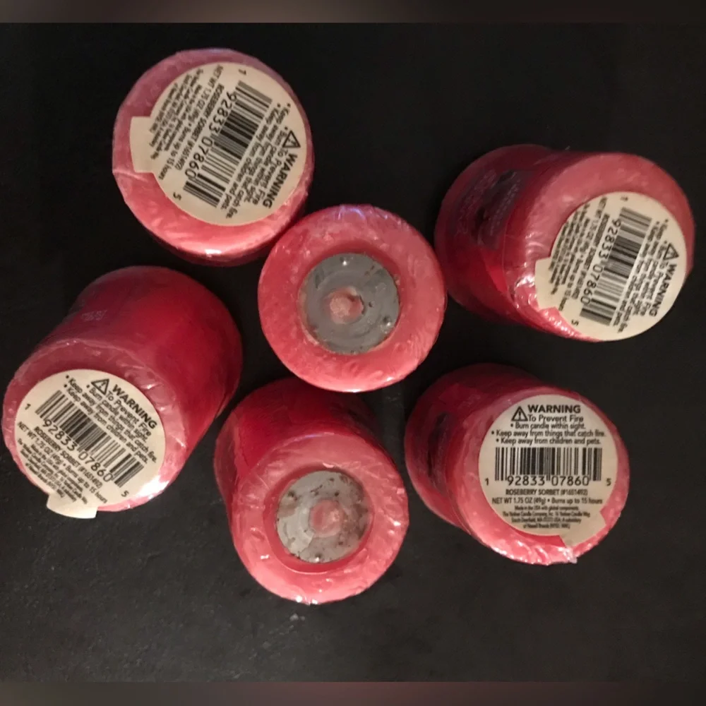 6 Yankee Candle Roseberry Sorbet Votives lot bundle fruit floral